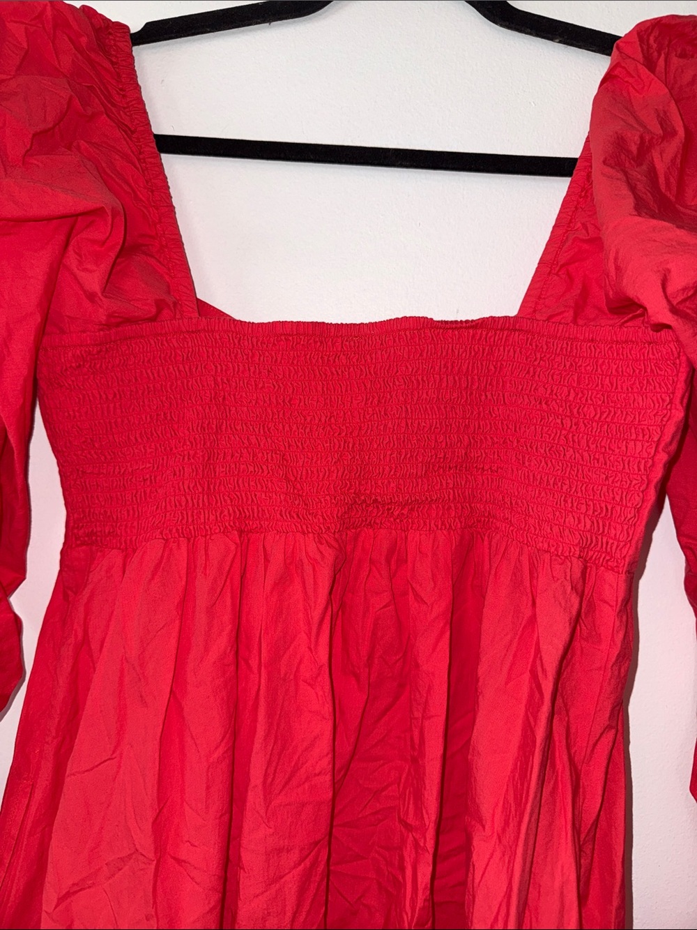 Free People Watermelon Pink Smocked-Neck Mini Dress - Picture 6 of 6